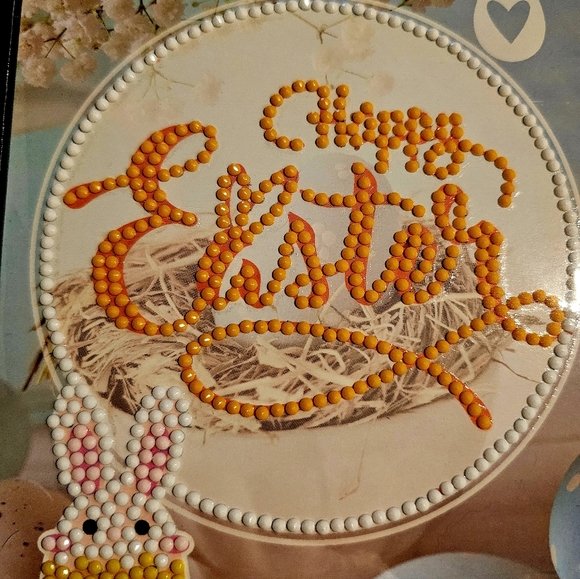 Other - Happy Easter Diamond Painted Card (2 Available)